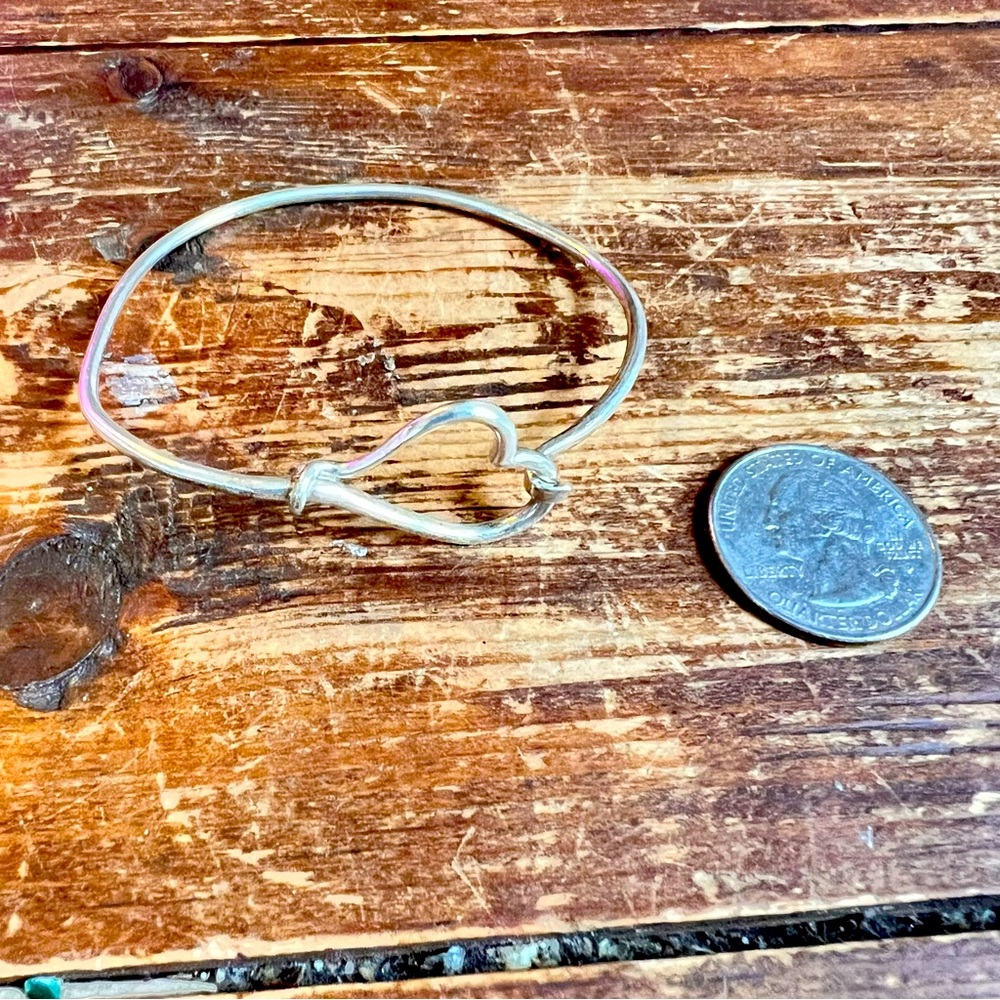💙Silver heart clasp bracelet